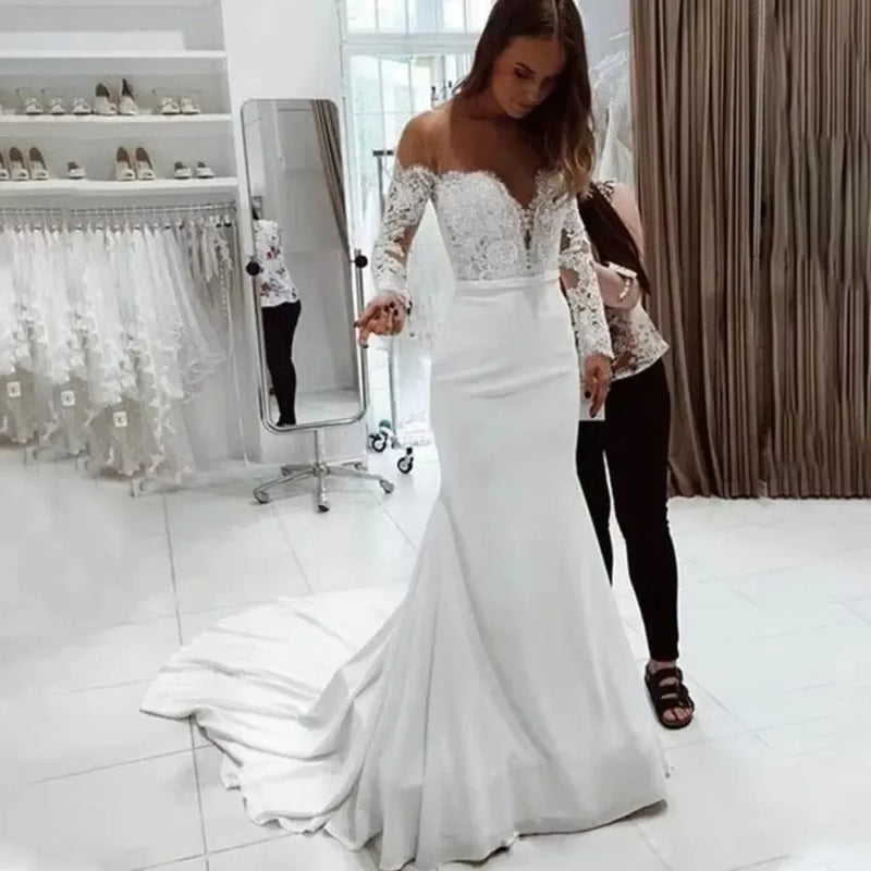 Fashion Female French Wedding Dress, Sexy Elegant Lace Evening Dresses, Long Vestidos, Summer Dress, Sexy Dress for Women