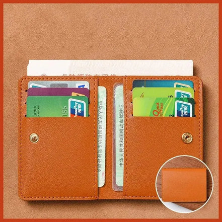 Men’s and Women’s Classic Designer PU Leather Wallet, Small Short Simple Purse