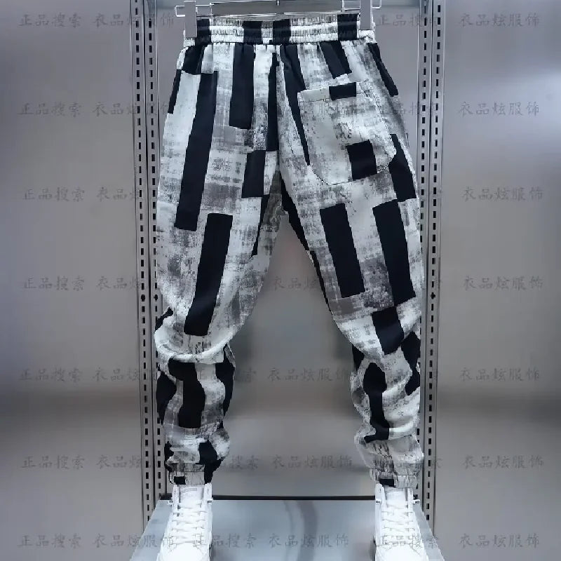 Men’s Trousers, Baggy Pants for Sports, Casual Korean Style Clothing