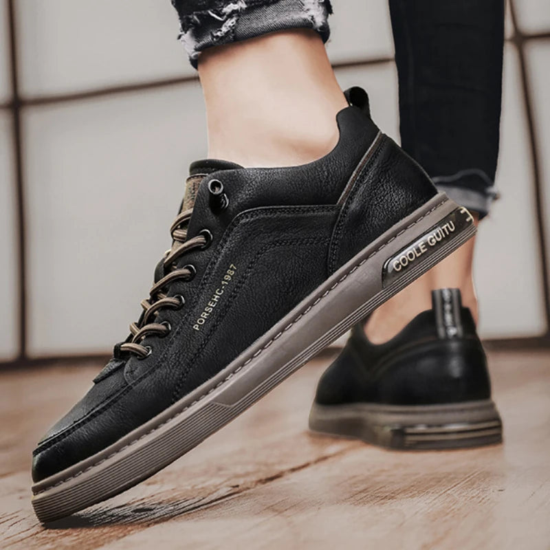 Men’s Comfortable Flat Casual Shoes, Outdoor Sneakers, High-End Fashion Dress Shoes, Stylish One-Pedal Footwear for Men