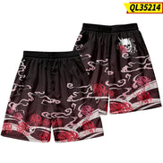 Men’s and Women’s Traditional Clothing, Black Skeleton Streetwear, Samurai Style Outfit