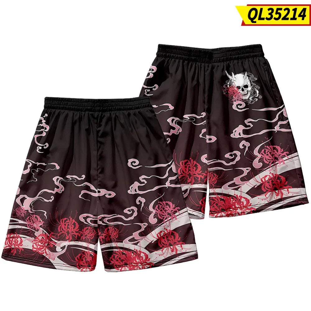 Men’s and Women’s Traditional Clothing, Black Skeleton Streetwear, Samurai Style Outfit