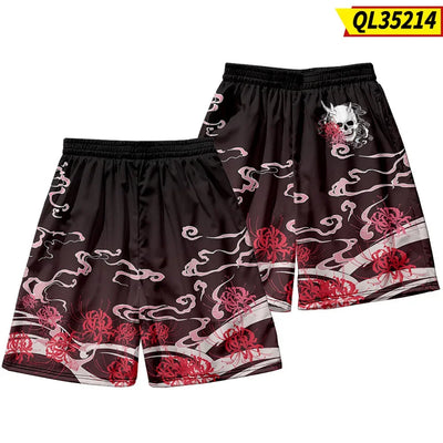 Men’s and Women’s Traditional Clothing, Black Skeleton Streetwear, Samurai Style Outfit