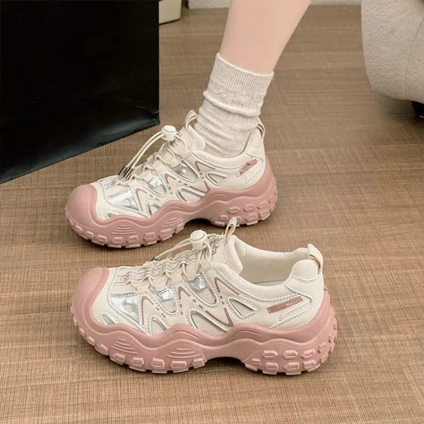 Women’s Sneakers, Athletic Sports Footwear, Comfortable Elegant Dad Shoes, Fashionable High-Quality Lightweight Sneakers for Daily Wear