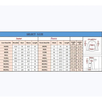 Fashion Men Suits Jacket Pant High Quality Fashion Collar Business Formal Occasion