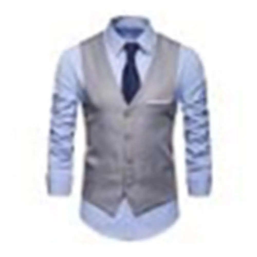 Men’s Slim Fit Suit Vest – Formal Waistcoat, Casual Business Sleeveless Gilet