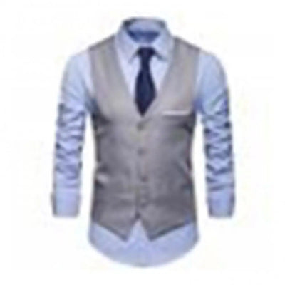 Men’s Slim Fit Suit Vest – Formal Waistcoat, Casual Business Sleeveless Gilet