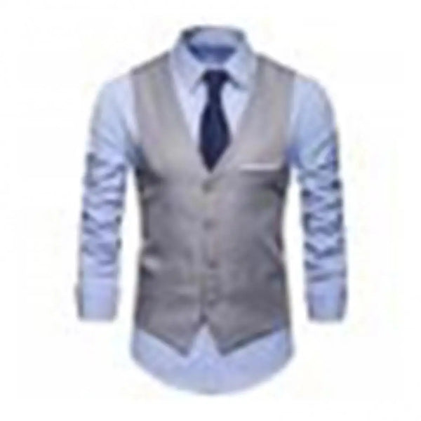Dress Vests for Men, Slim Fit Suit Vest, Male Waistcoat Gilet Homme, Casual Sleeveless Formal Business Vest, Chaleco Hombre