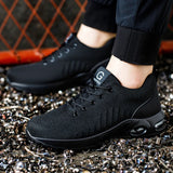 Safety Shoes for Men and Women, Breathable Work Sports Footwear, Steel Toe, Puncture-Resistant Protective Shoes